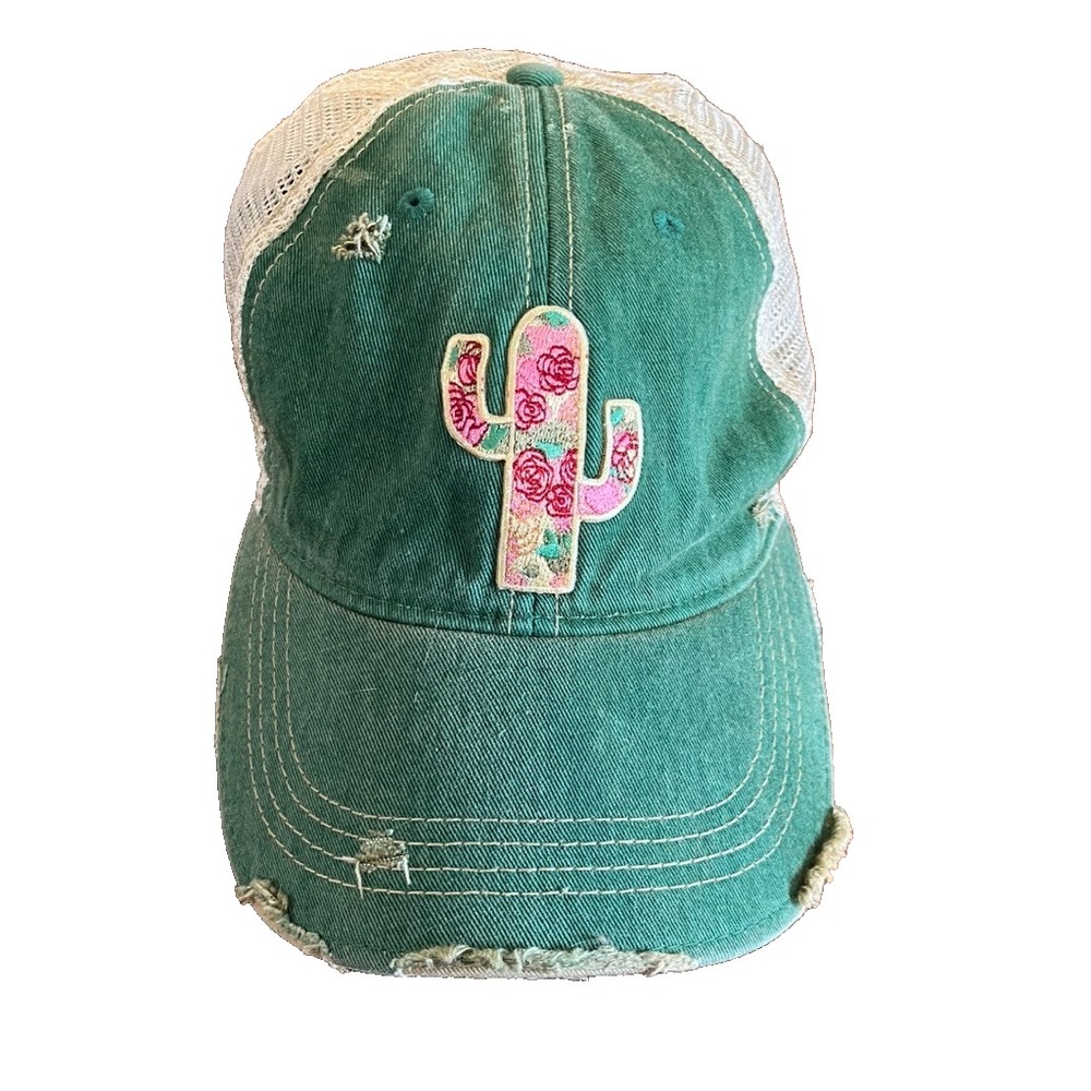 The Original Cowgirl Trucker Cap Cactus Colorful Western Country Farm Hippie